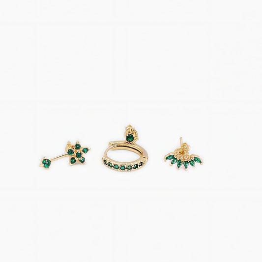 Boucles d'Oreilles Astra Vert